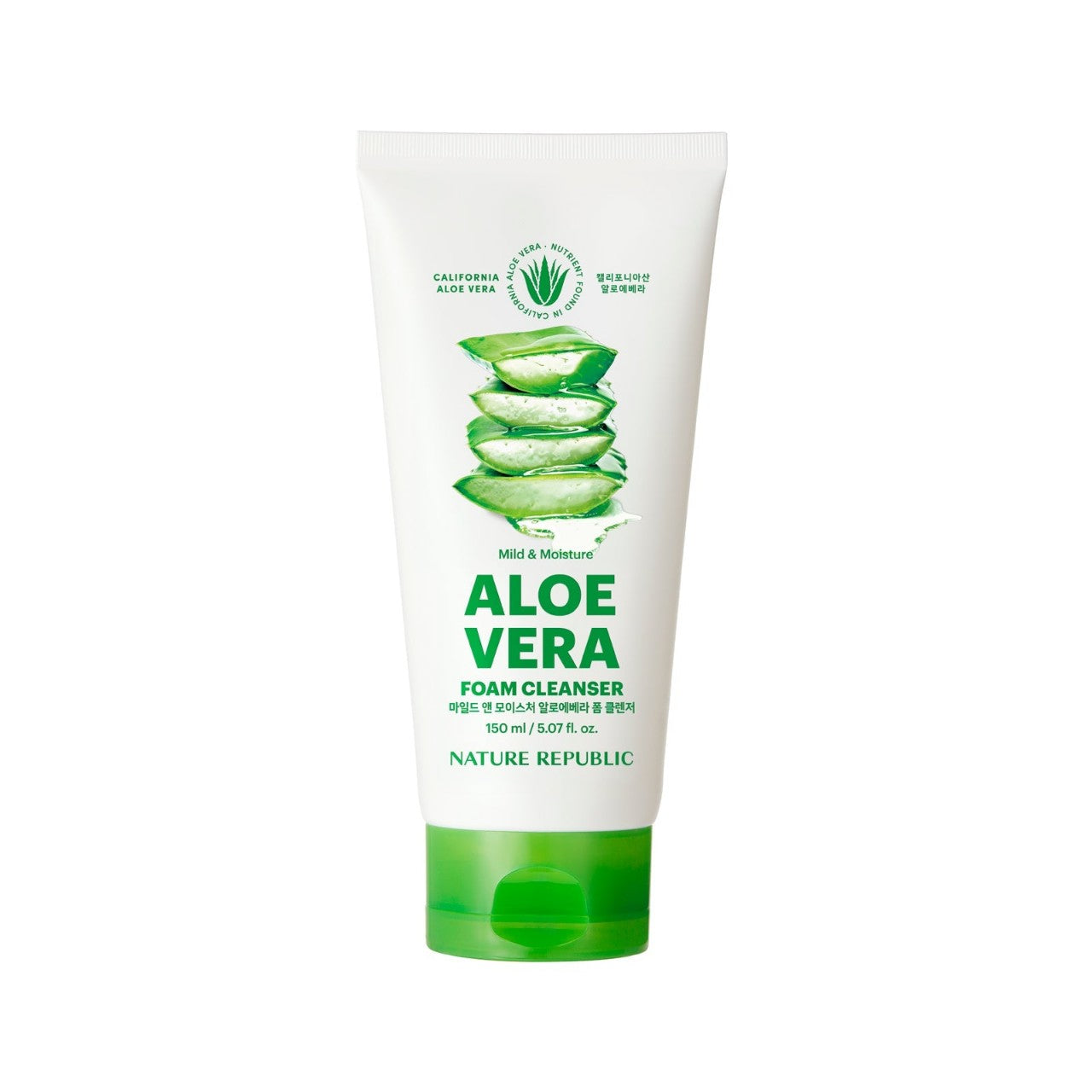 Nature Republic - ALOE VERA FOAM CLEANSER (150 ml / 5.07 fl. oz) - Made in Korea