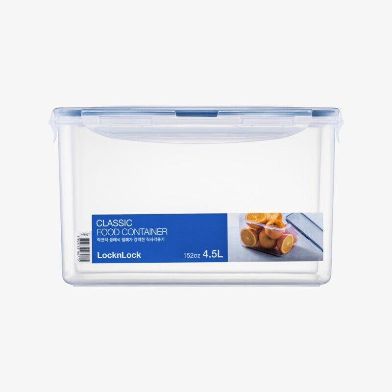 LocknLock Classic Food Container (HPL827 Rectangle - 4.5L / 152oz)