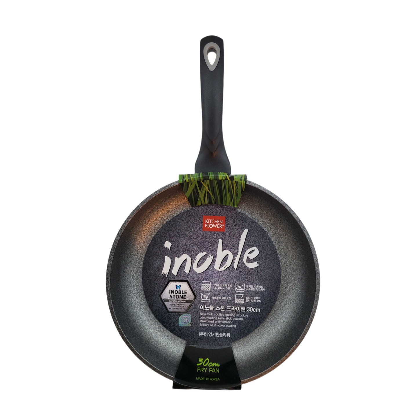 Kitchen Flower "inoble" Stone Coated 30cm Fry Pan - Made in Korea