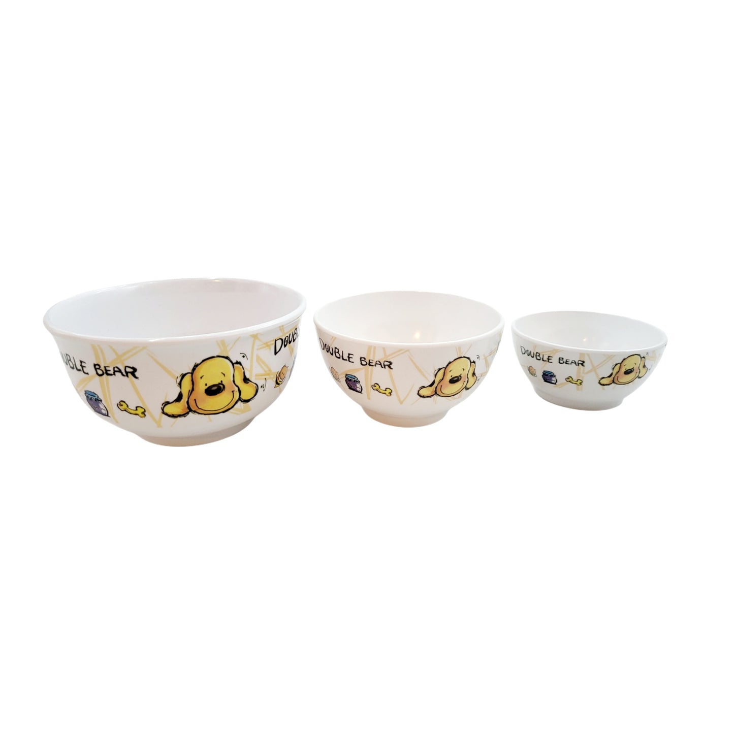"Double Bear" Kids 3pc Bowl Set (Melamine)