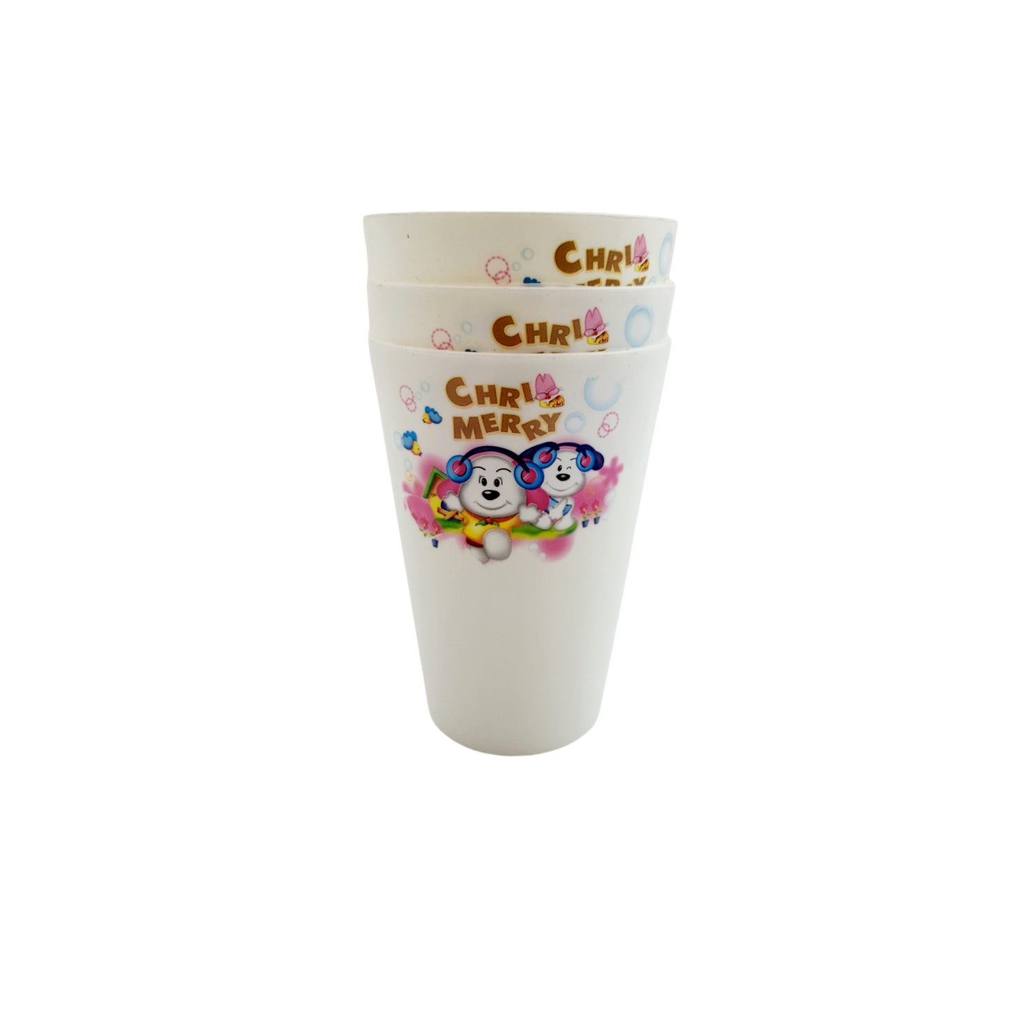 Chri-merry Durable Plastic Cups (Set of 3 pcs) - Made in Korea