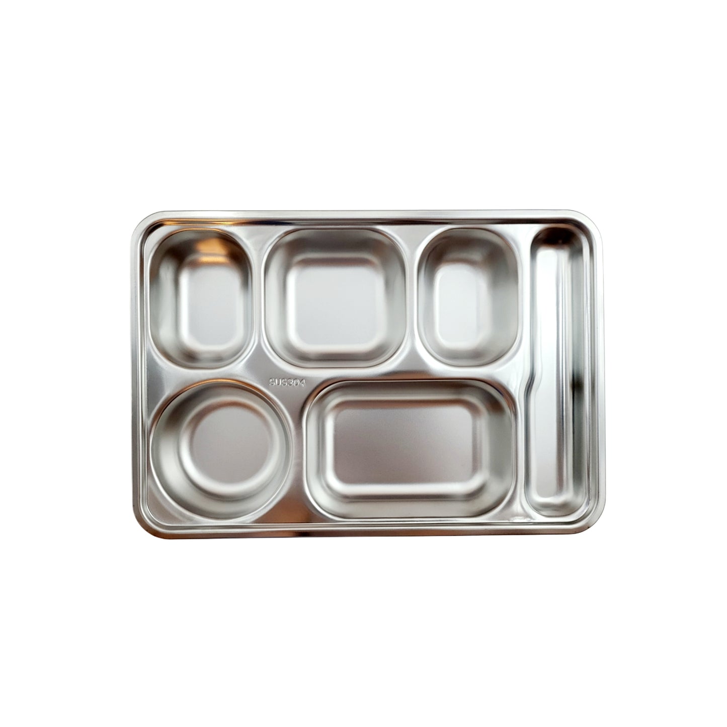 Stainless Steel Food Tray (6-partition)