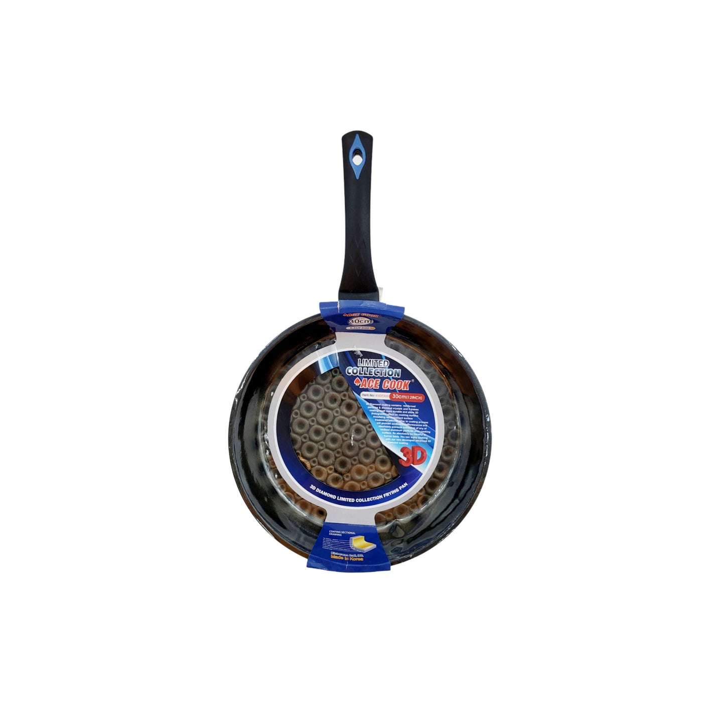 Ace Cook 3D Holographic Diamond Fry Pan 30cm (~12 inches) – Made in Korea