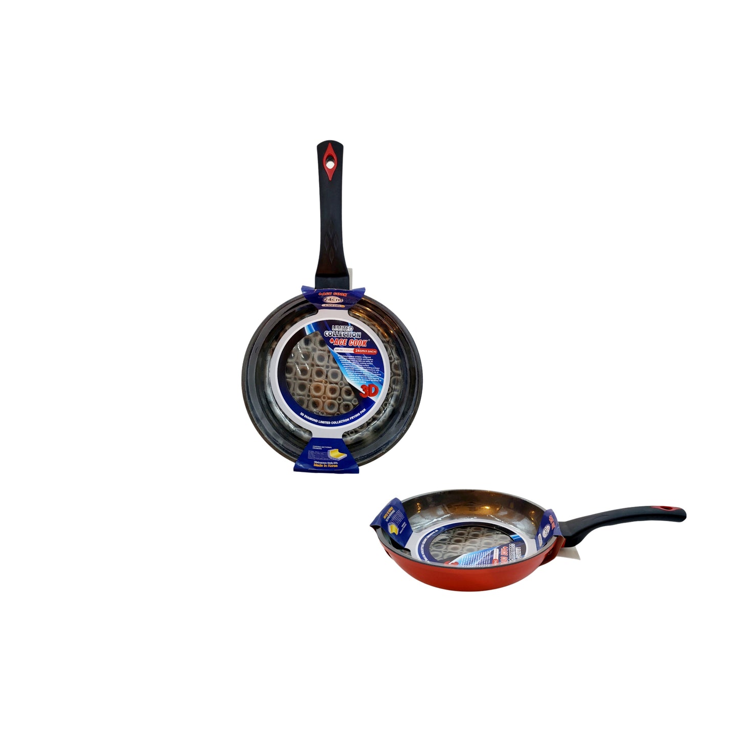 Ace Cook 3D Holographic Diamond Fry Pan 24cm (~9.5 inches) – Made in Korea