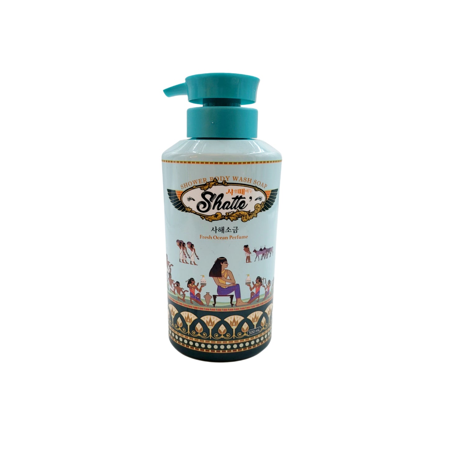 Shatte Exfoliating Shower Body Wash Soap (Fresh Ocean & White Musk) - Made in Korea