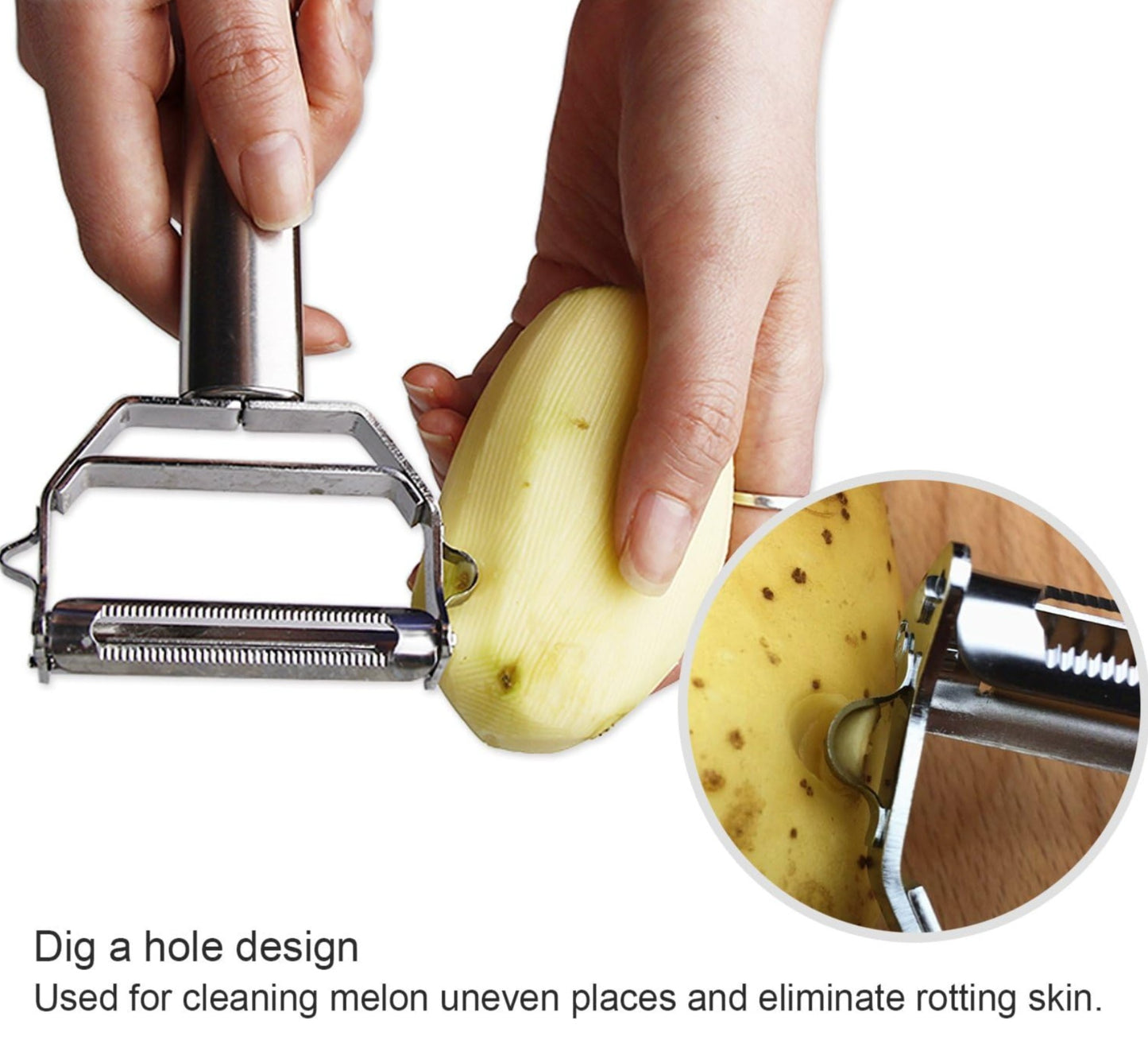 Home Art 2-in-1 Stainless Steel Peeler and Slicer/Shredder