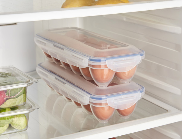 LocknLock (Lock & Lock) Rectangle Egg Container (HPL954 - Holds 12 Large Eggs)