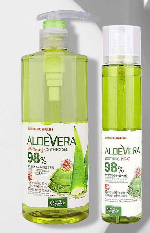 White Organia Good Nature Aloe Vera Soothing Mist (Spray Bottle - 118ml / 3.99 fl oz) - Made in Korea