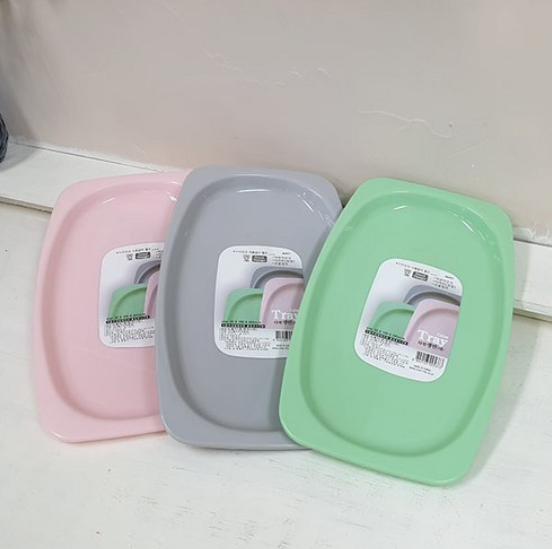 3-pack of Snazzy Simple Oval Color Tray "Large" - Made in Korea