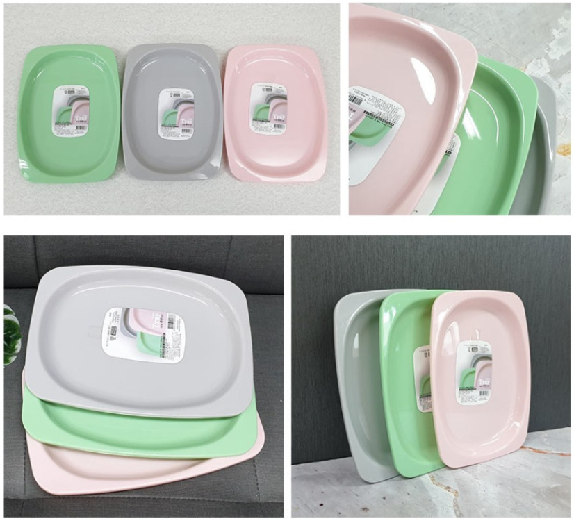 3-pack of Snazzy Simple Oval Color Trays "Medium" - Made in Korea