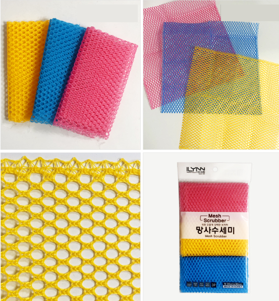Ilynn/Seawon Mesh Scrubbers (3-pack) - Made in Korea