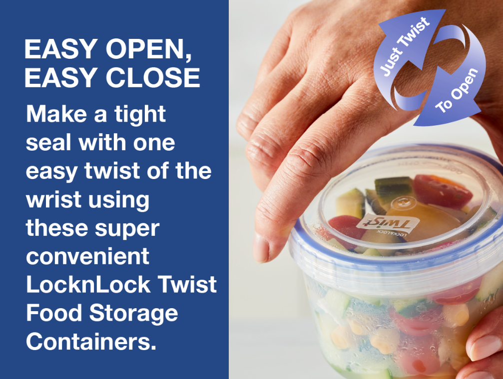 LocknLock Twist Food Container (LLS133 Cylinder - 1.3L / 44oz)