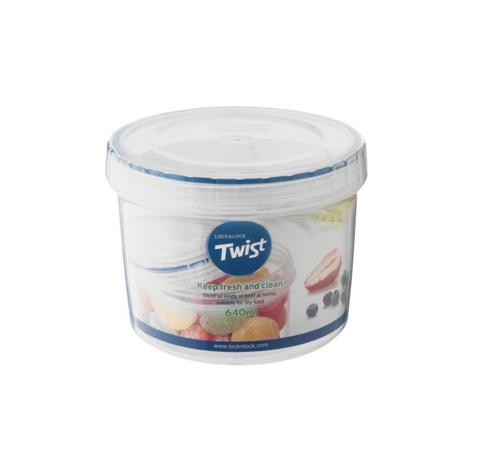 LocknLock Twist Food Container (LLS131 Round - 640ml / 22oz)