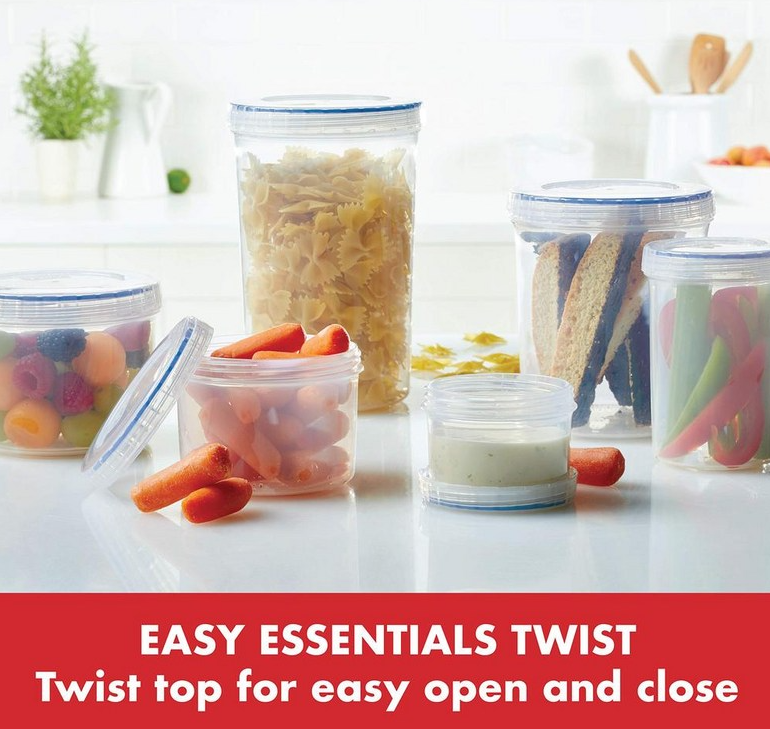 LocknLock Twist Food Container (LLS131 Round - 640ml / 22oz)