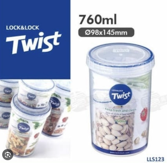 LocknLock Twist Food Container (LLS123 Cylinder - 760ml / 26oz)