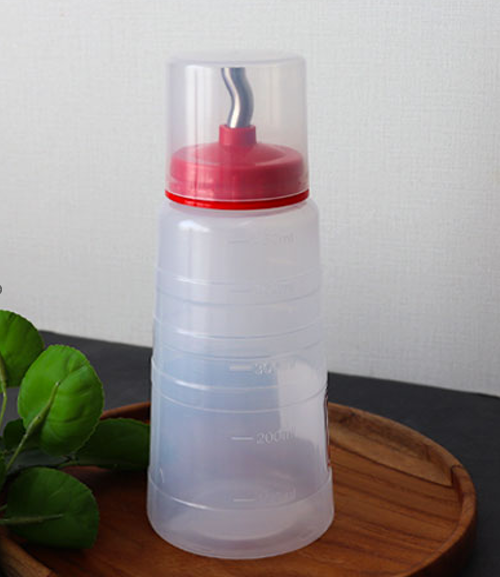 ALS Wide Spout Sauce Bottles W/ Measuring Lid - Made in Korea (Stainless Steel Spout - 2 Sizes)