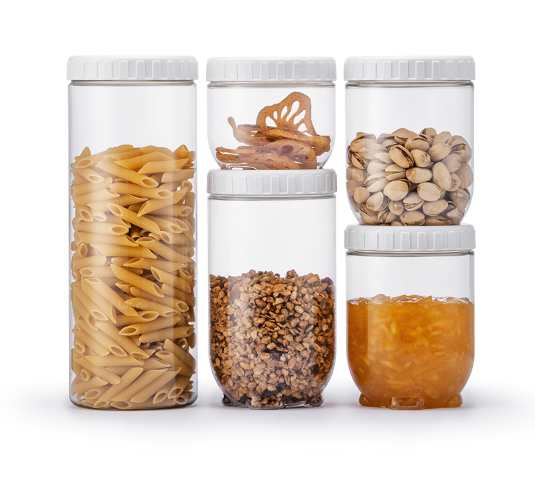 LocknLock Interlock Space Saving Food Container (INL401 Small Cylinder - 620ml / 21oz)