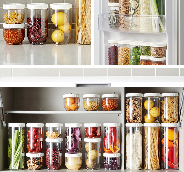 LocknLock Interlock Space Saving Food Container (INL403 Large Cylinder - 2.1L / 71oz)