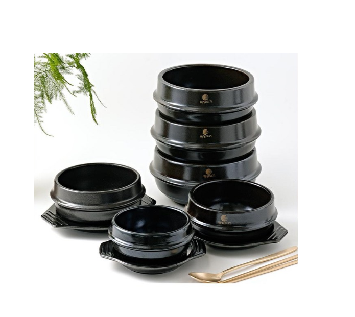 Korean Ttukbaegi Earthenware Soup Bowls – Standard Type - Authentic Clay Pots for Stews/Soups/Noodles/Rice - Made in Korea - 7 Sizes