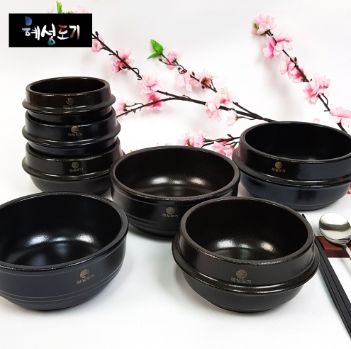 Korean Ttukbaegi Earthenware Soup Bowls – Standard Type - Authentic Clay Pots for Stews/Soups/Noodles/Rice - Made in Korea - 7 Sizes