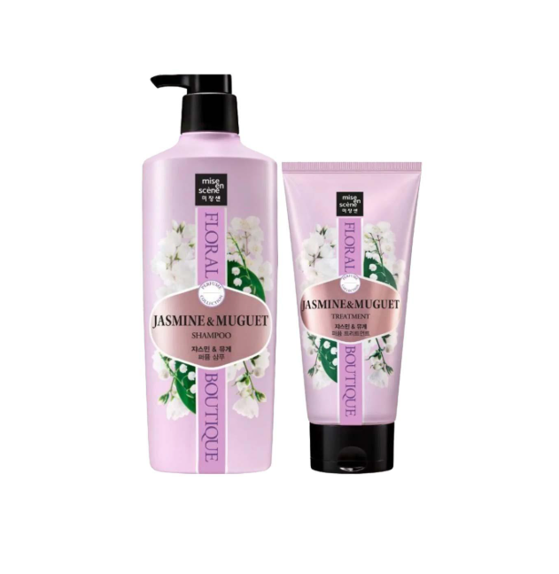 Mise En Scene Floral Boutique Shampoo & Treatment ("Freesia & Musk" or "Jasmine & Muguet") - Made in Korea