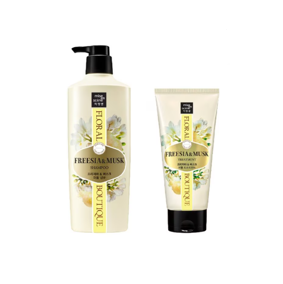 Mise En Scene Floral Boutique Shampoo & Treatment ("Freesia & Musk" or "Jasmine & Muguet") - Made in Korea