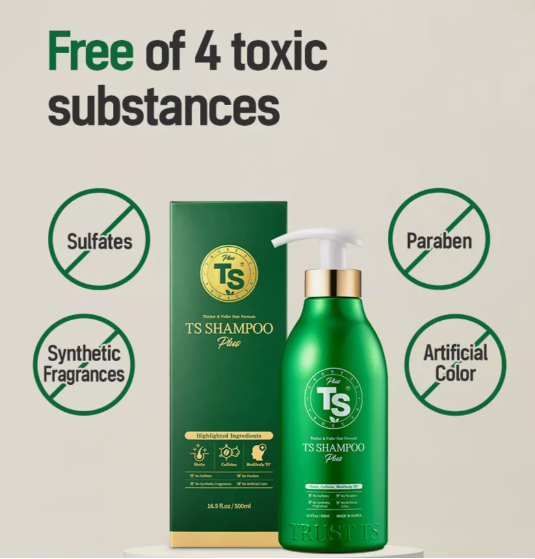TS SHAMPOO Plus (Made in Korea - 16.9 fl oz / 500 ml)