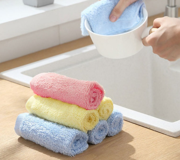 Bamboo Fiber Multipurpose Kitchen Cloths/Towels - All Natural - Anti-Stain/Anti-Bacteria/Anti-Odor Properties (4 colors)