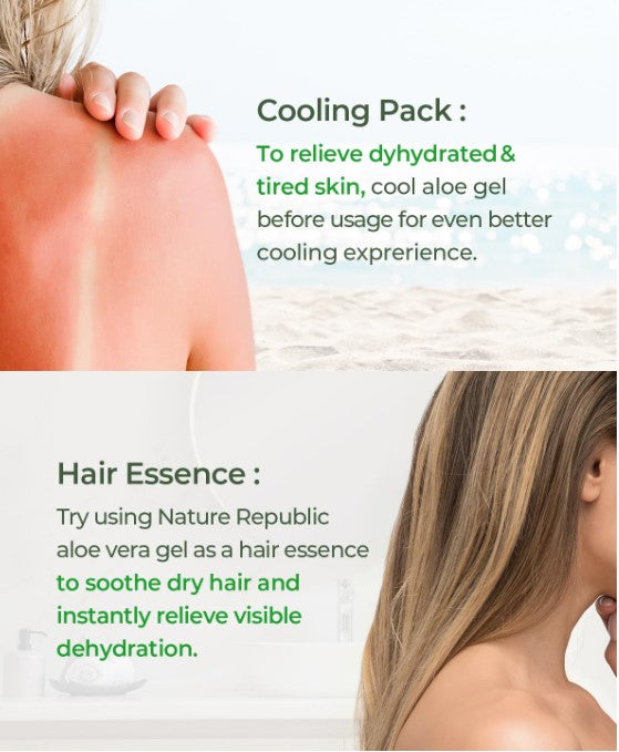 Nature Republic - Mild & Moisture ALOE VERA WATERY GEL (300 ml / 10.56 fl. oz) - Made in Korea