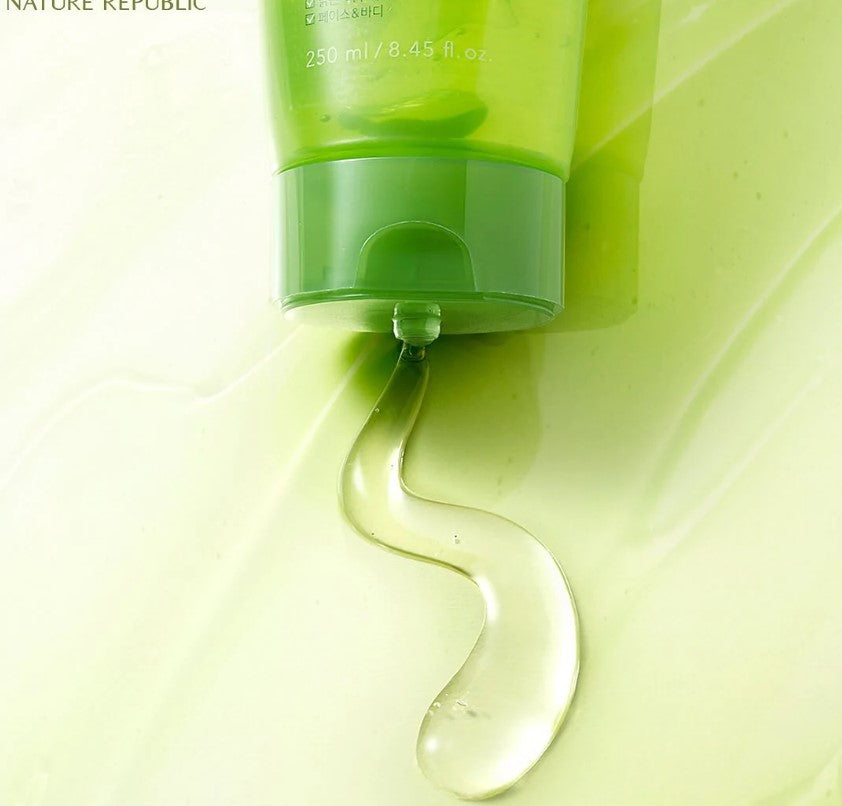 Nature Republic - SOOTHING ALOE VERA WATERY GEL (250 ml / 8.45 fl. oz) - Made in Korea