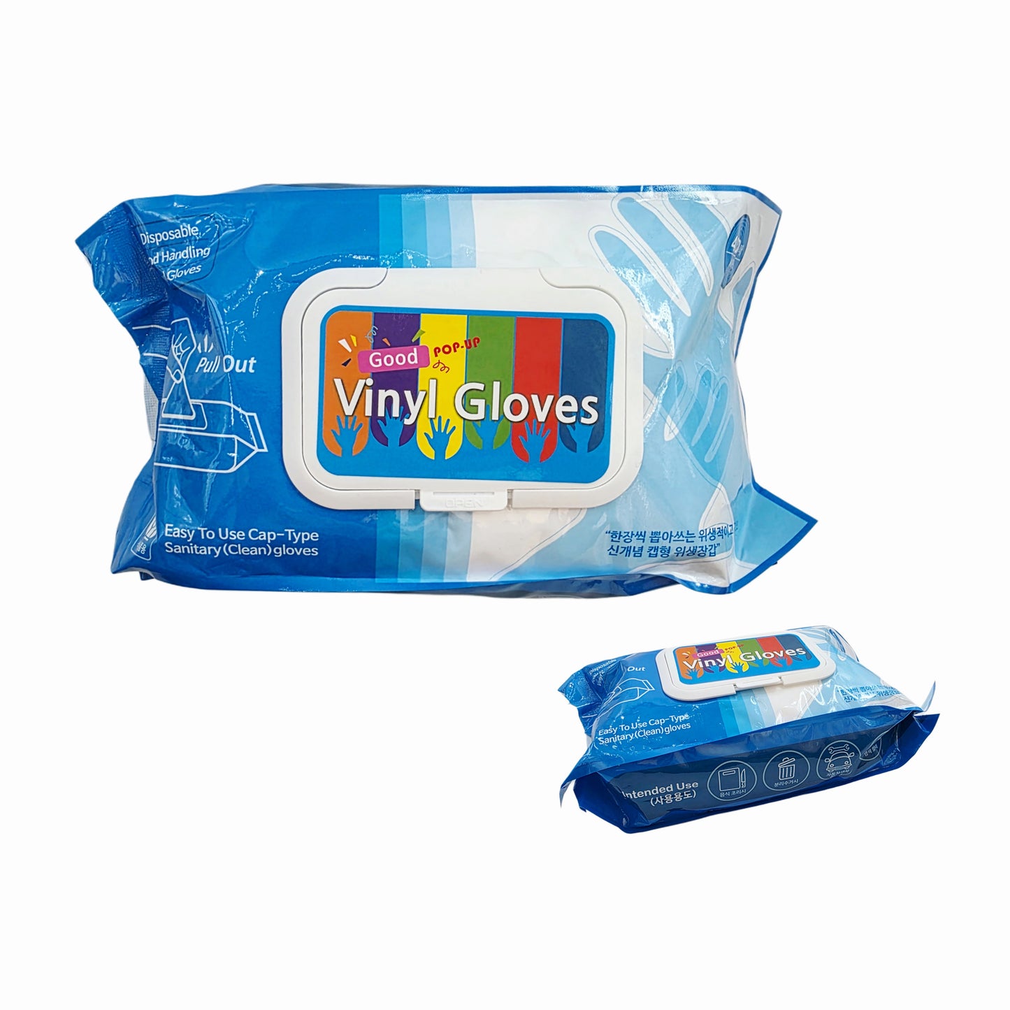 "Good Pop-Up" 400 Ct Disposable LDPE Vinyl Gloves - Made in Korea