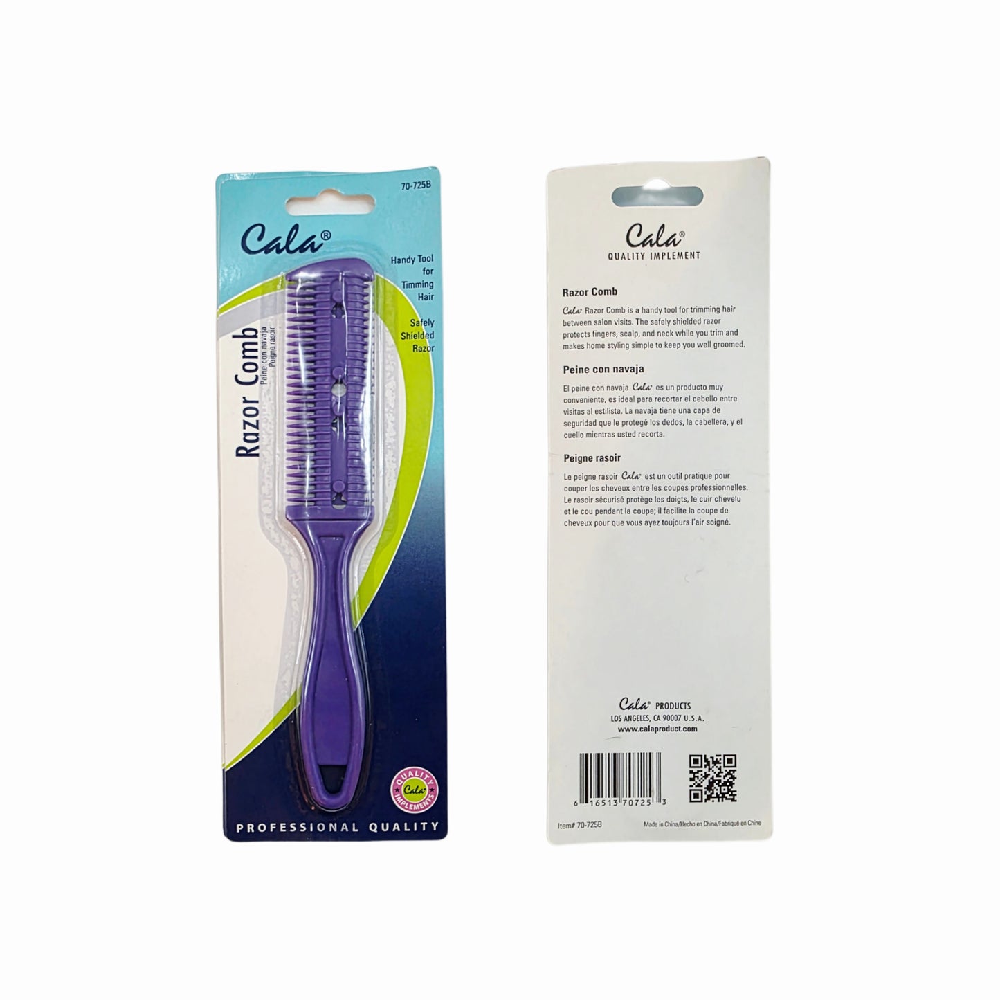 Cala Razor Comb (4 colors) - Hair Thinning/Trimming Comb