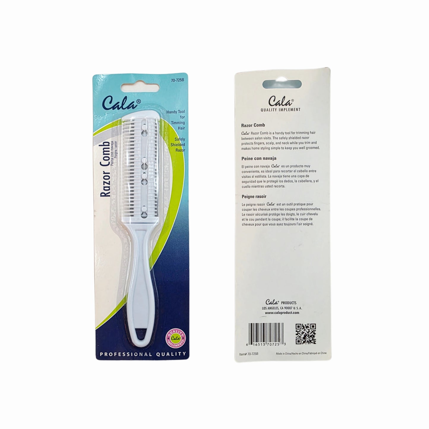 Cala Razor Comb (4 colors) - Hair Thinning/Trimming Comb