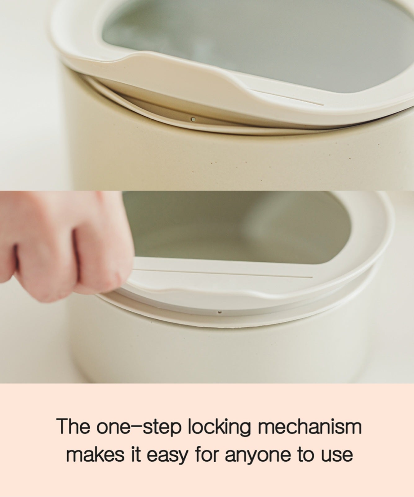 Neoflam Fika One 600ml (20oz) Ceramic Round Food Storage Container - Tempered Glass & Silicone Lid - Made in Thailand