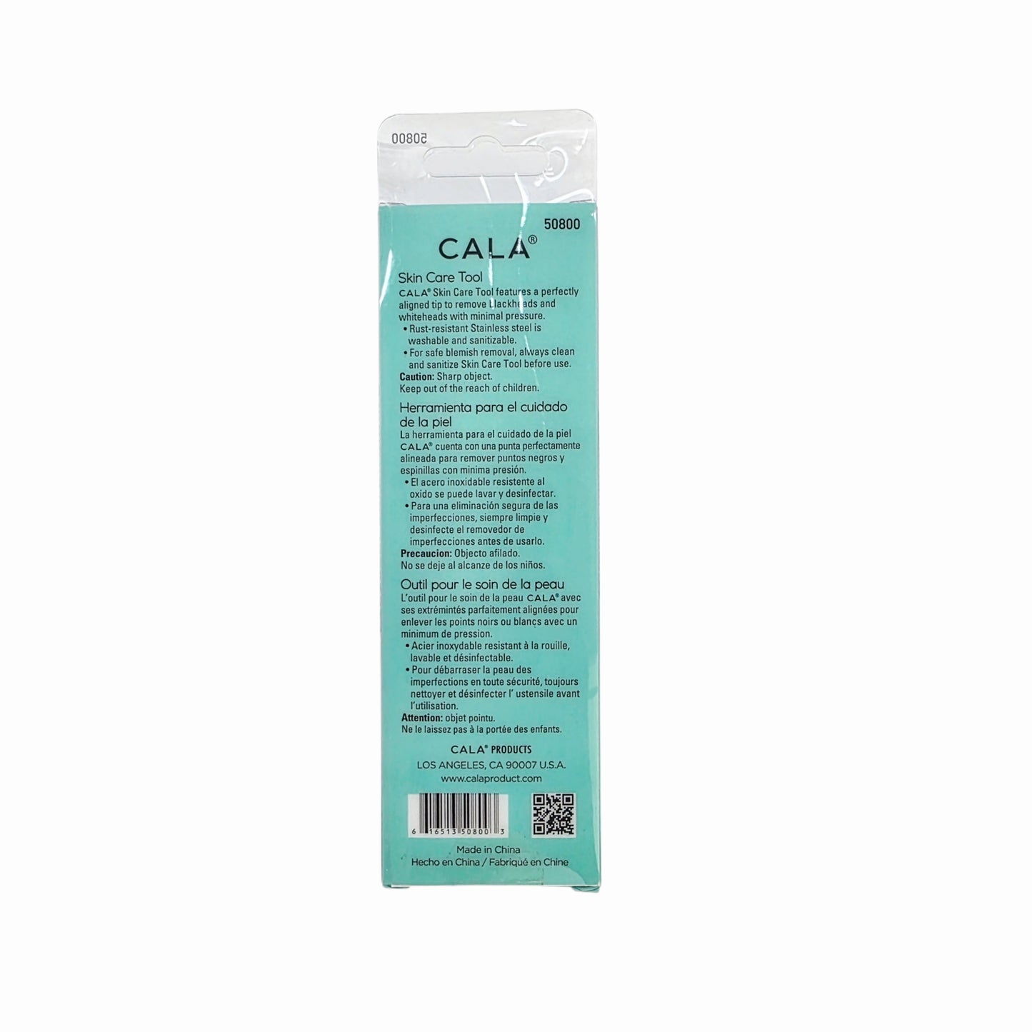 "Cala" Precision Skin Care Tool - Stainless Steel Blackhead/Whitehead/Spot Remover