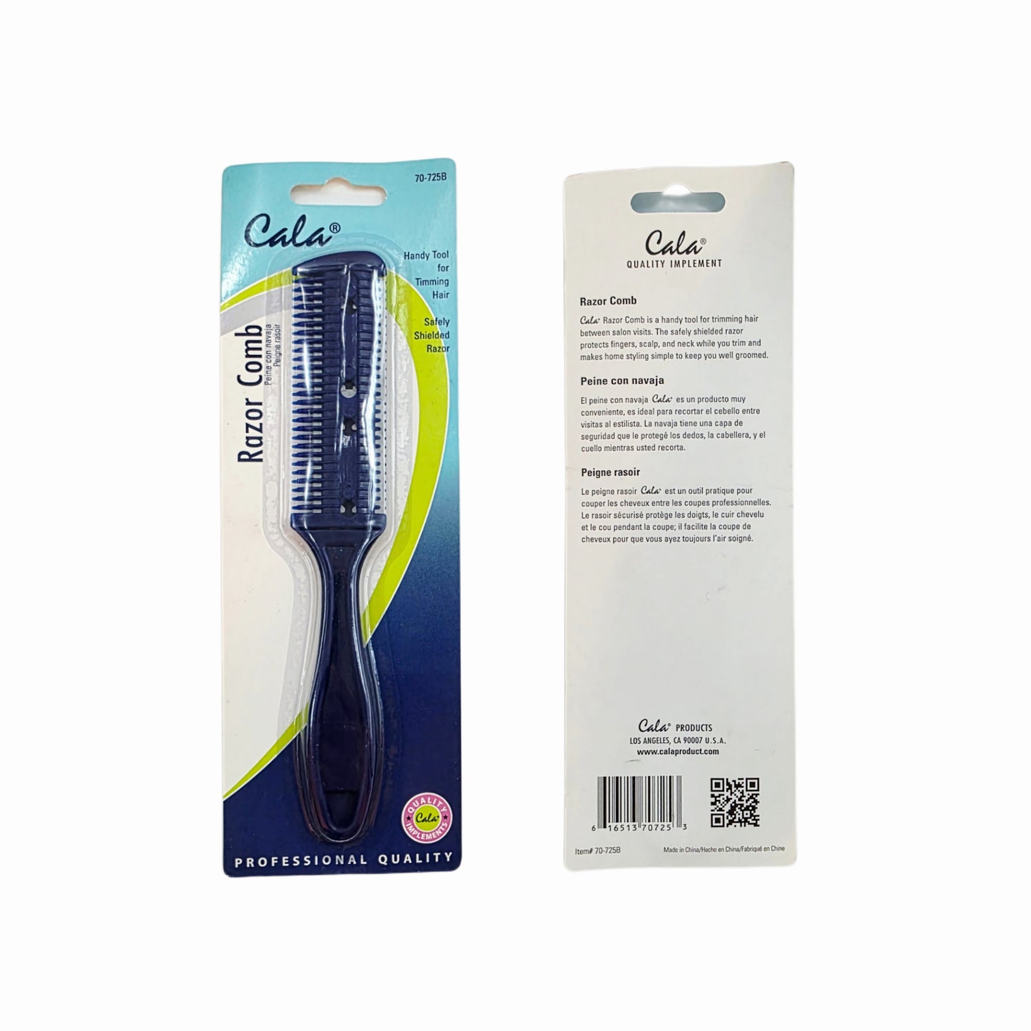 Cala Razor Comb (4 colors) - Hair Thinning/Trimming Comb