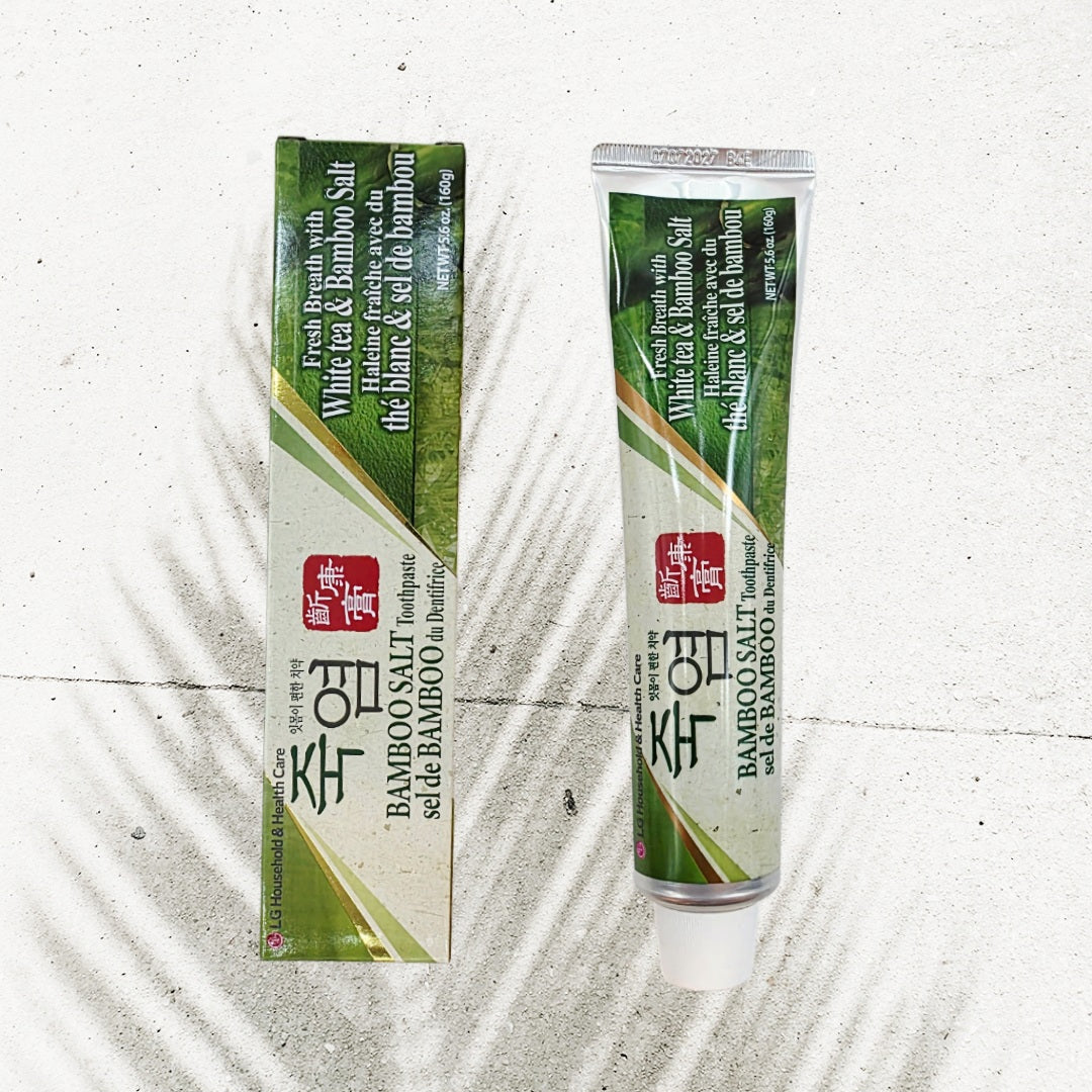 "LG" White Tea & Bamboo Salt Toothpaste (Jook-Yeom) - Made in Korea