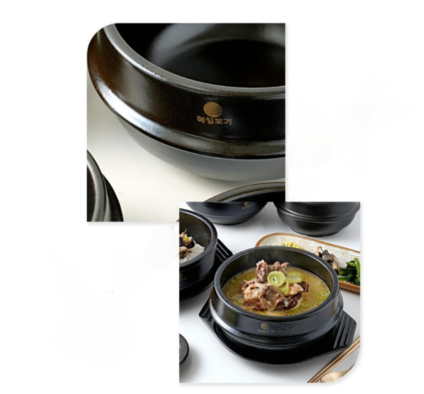 Korean Ttukbaegi Earthenware Soup Bowls – Standard Type - Authentic Clay Pots for Stews/Soups/Noodles/Rice - Made in Korea - 7 Sizes