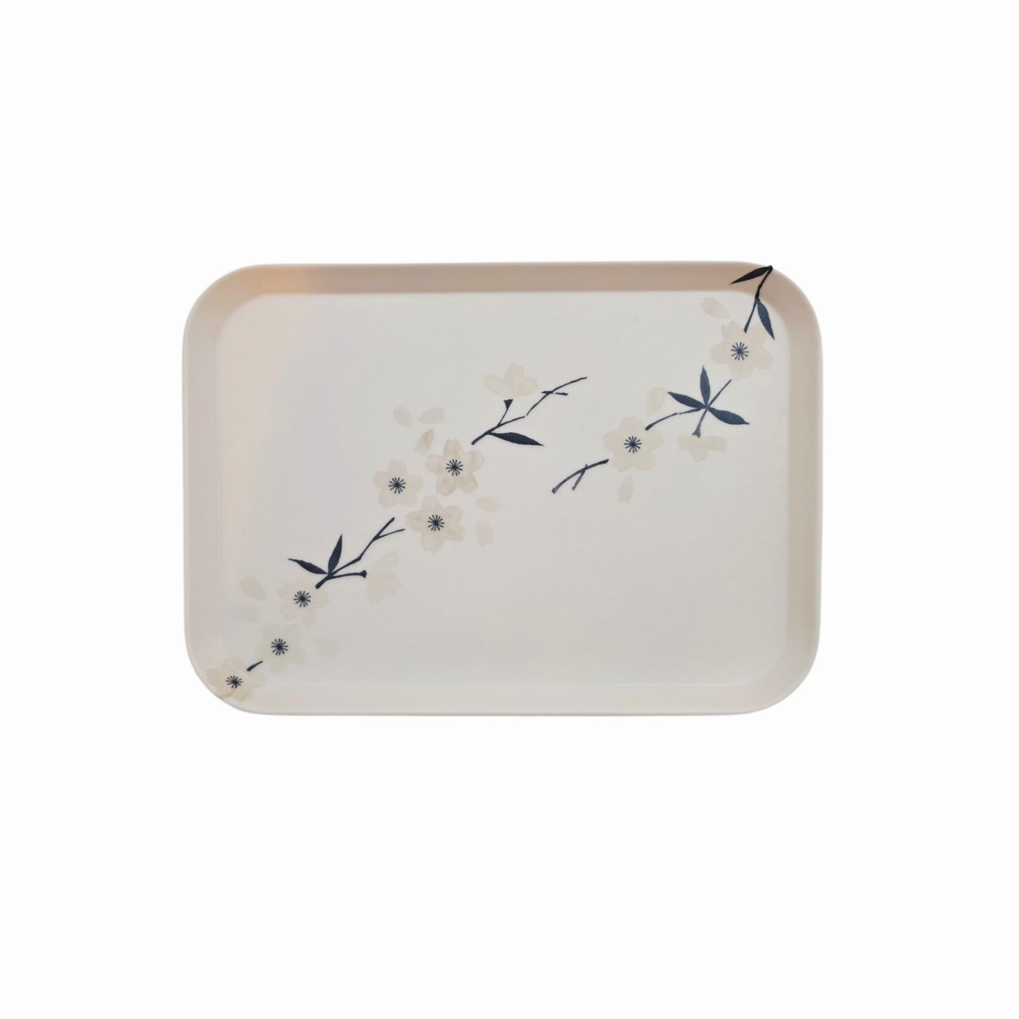 "Meihua Plum Blossom" Food/Drink Serving Trays (Offwhite) - 3 Sizes