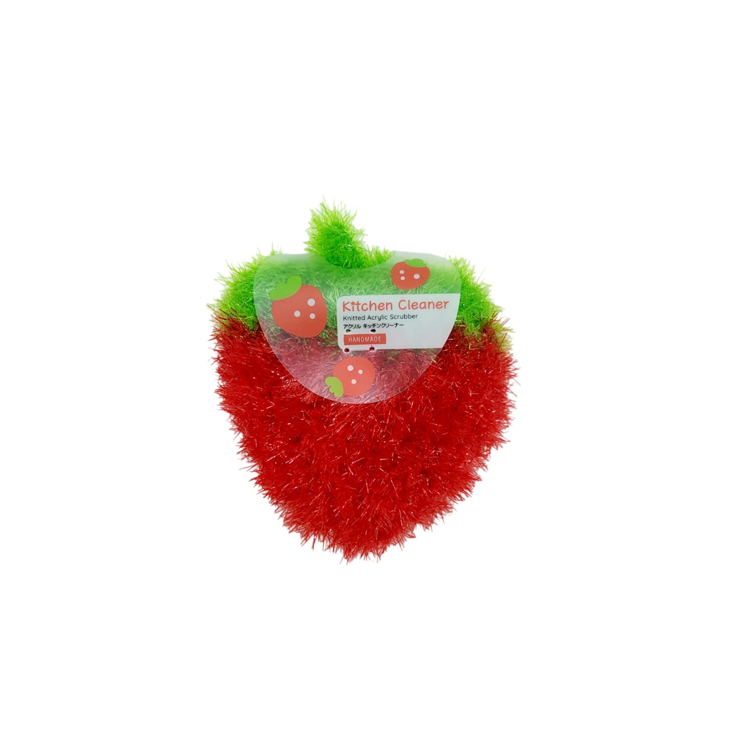 Joylife Handmade Knitted Acrylic Tawashi Strawberry Scrubber - Made in Korea