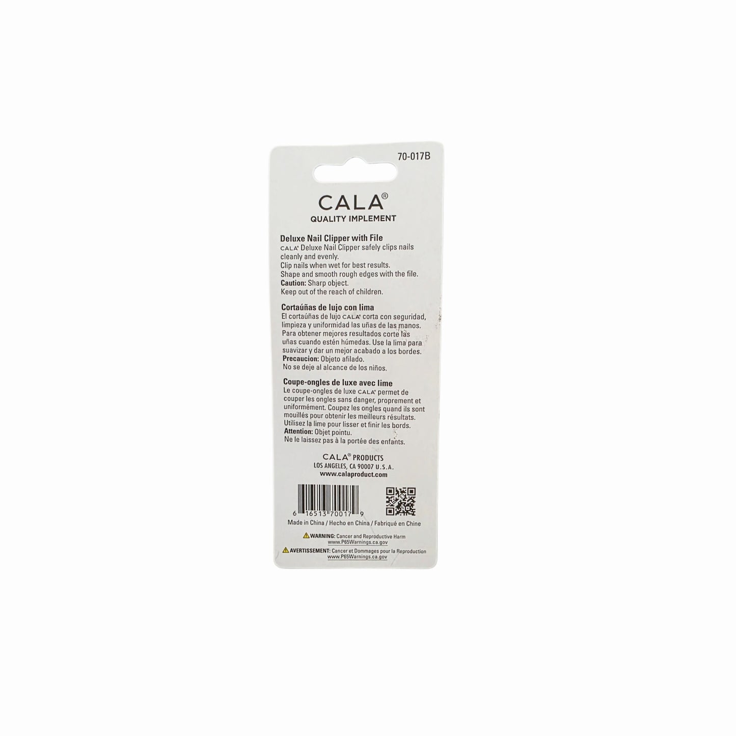 "Cala" Deluxe Nail Clipper w/ Attached Nail File