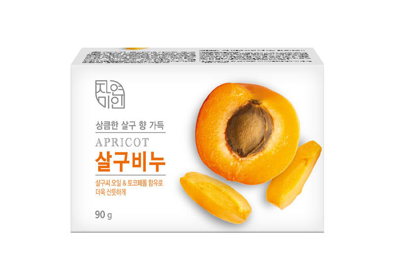 Moisturizing Apricot Bar Soap - With Apricot Kernel Oil & Tocopherol - Made in Korea