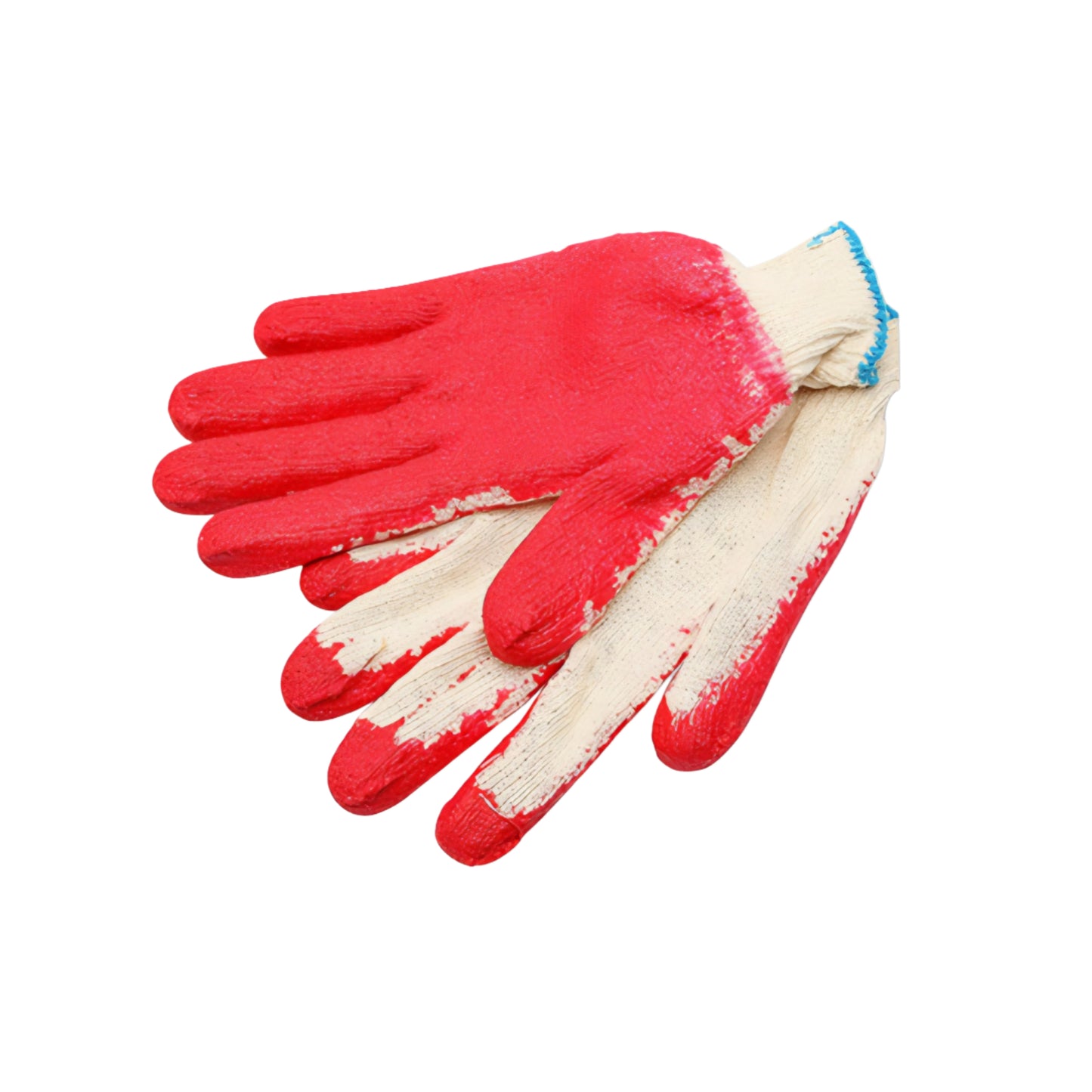 10-Pack of Latex Coated Cotton Work Gloves - Made in Korea (10 pairs)