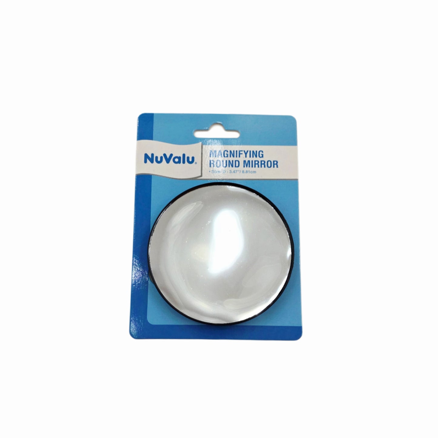 Magnifying Round Compact Cosmetic Mirror - Comes W/ 2 Suction Cups (Diameter = 3.47" / 8.81 cm)