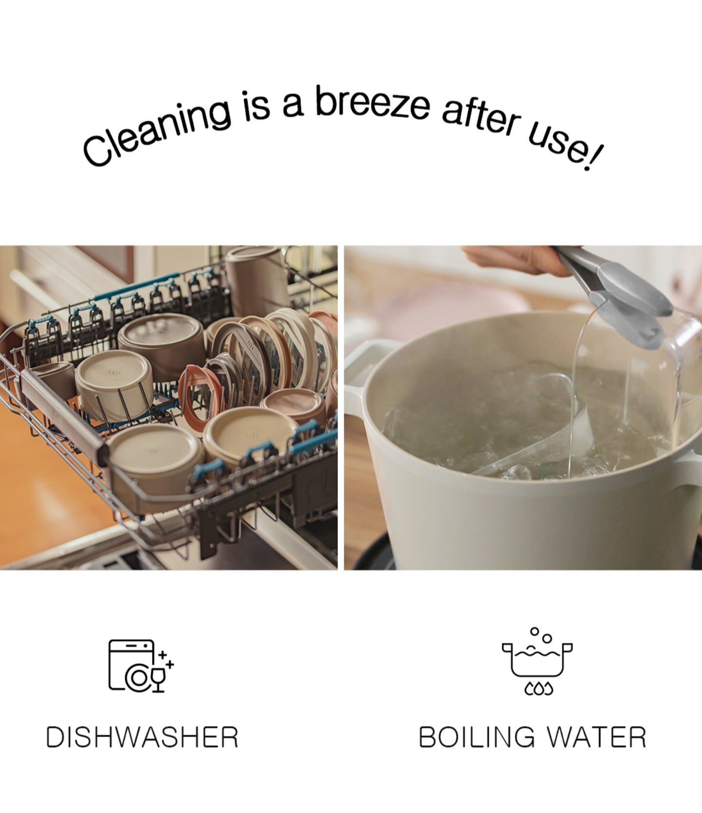 Neoflam Fika One 600ml (20oz) Ceramic Round Food Storage Container - Tempered Glass & Silicone Lid - Made in Thailand