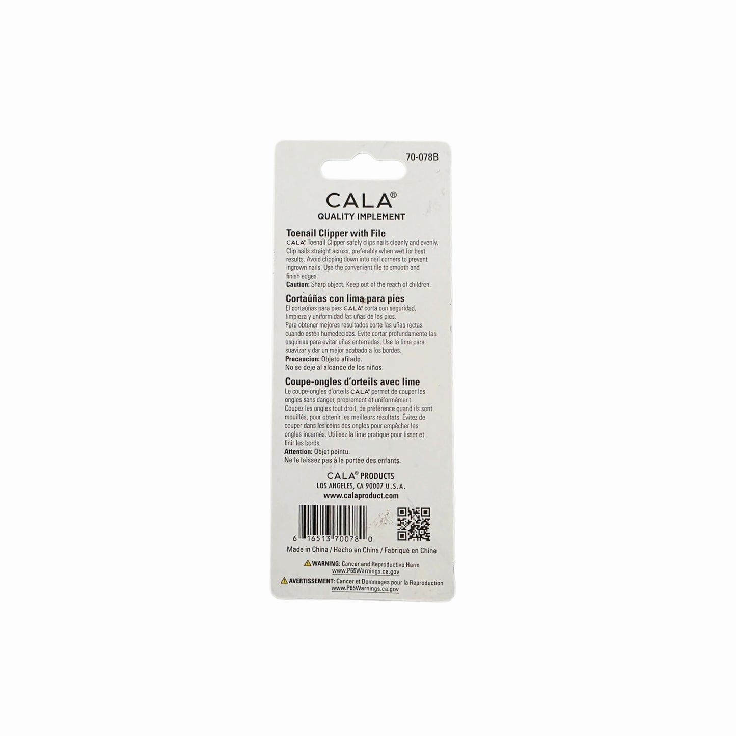 "Cala" Toenail Clipper w/ Attached Nail File