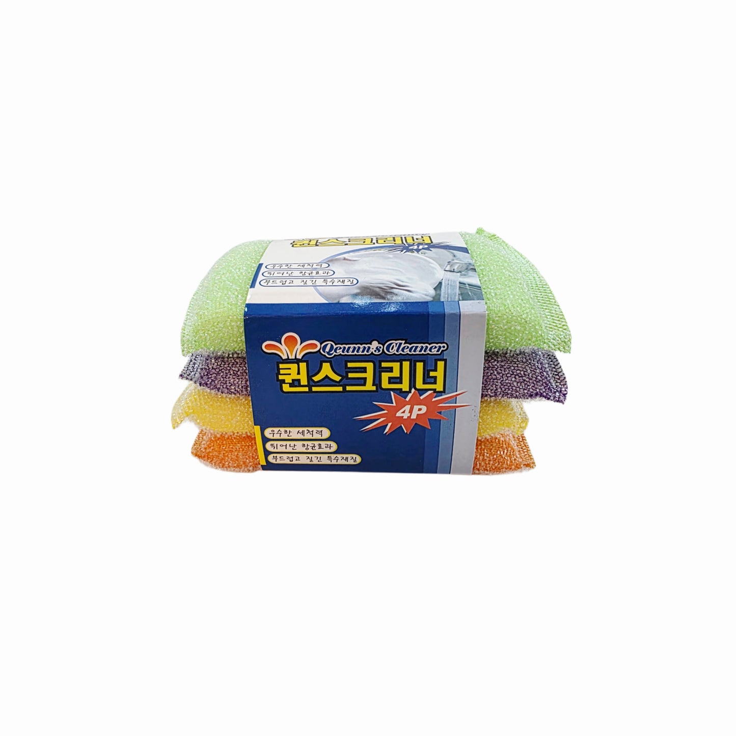 "Queen's Cleaner" Sponges/Scrubbers - 4-Pack