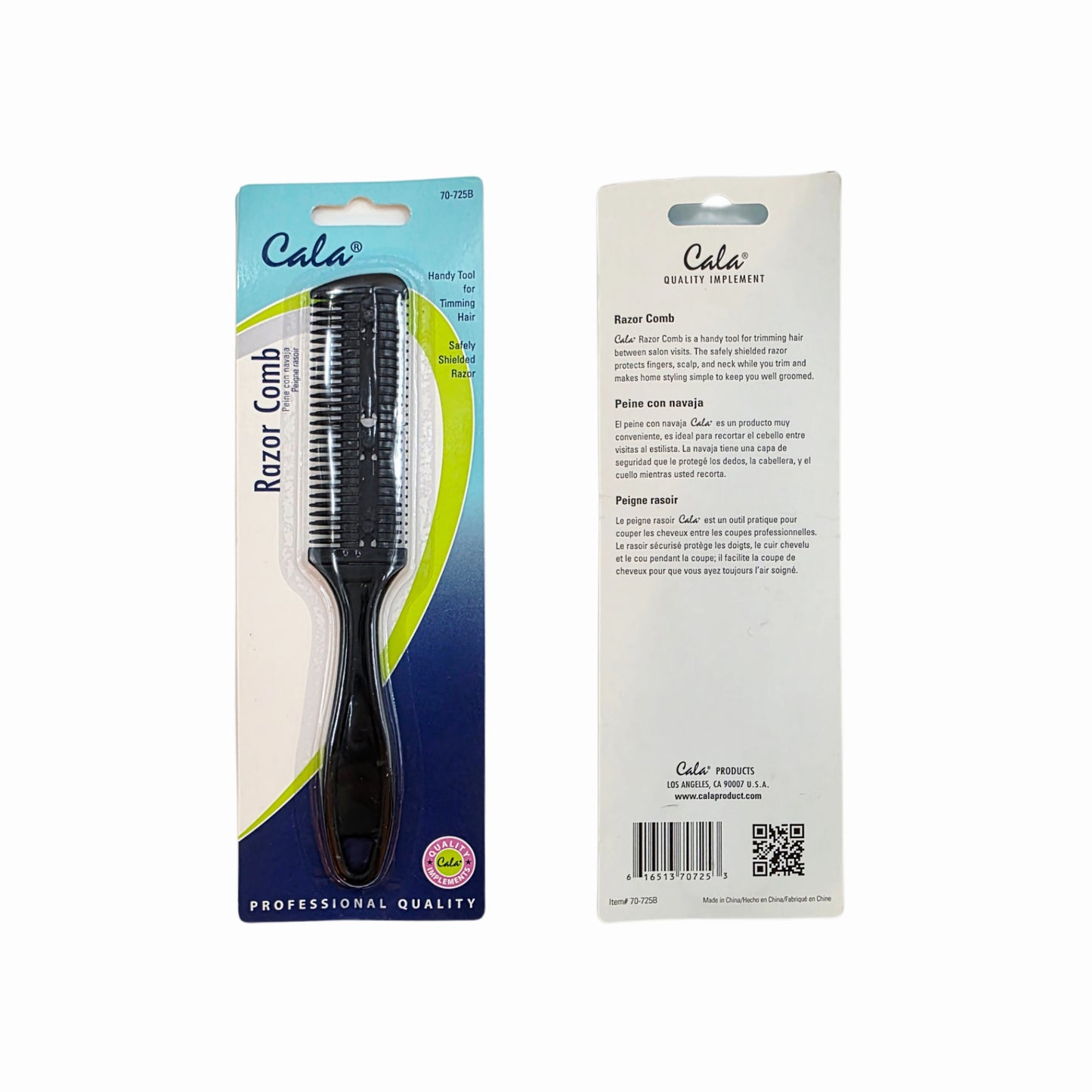Cala Razor Comb (4 colors) - Hair Thinning/Trimming Comb