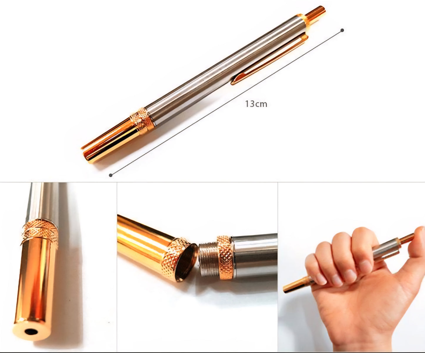 Hansol Acupuncture Needle Pen W/ 3 Lancets/Needles - Stainless Steel Finger Pricking Device - Bloodletting Pen - Made in Korea