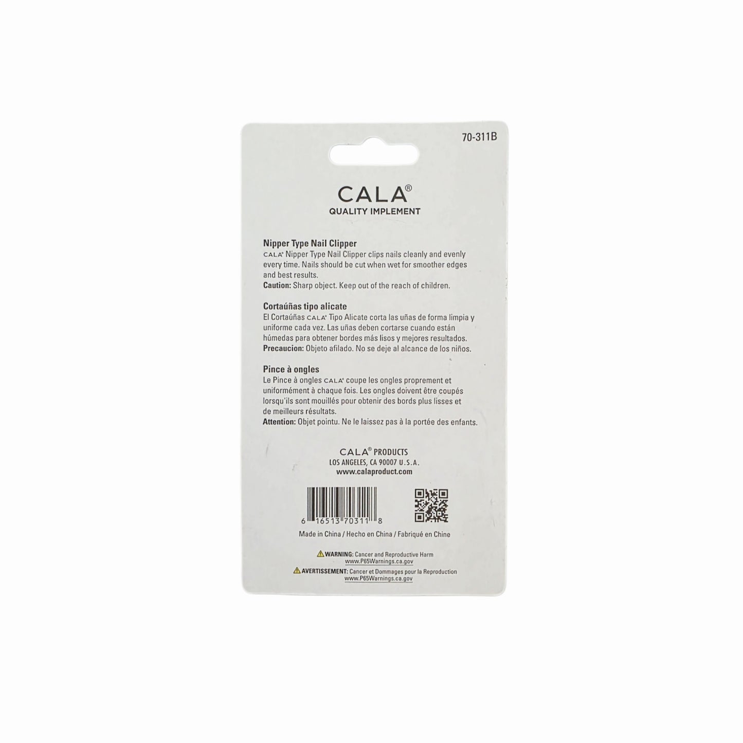 "Cala" Nipper Type Sideways Nail Clipper